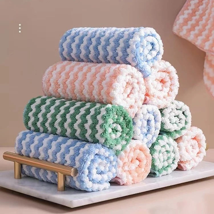 Thickened Non Stick Oil Kitchen Dishwashing Cleaning Towel 6 Pc