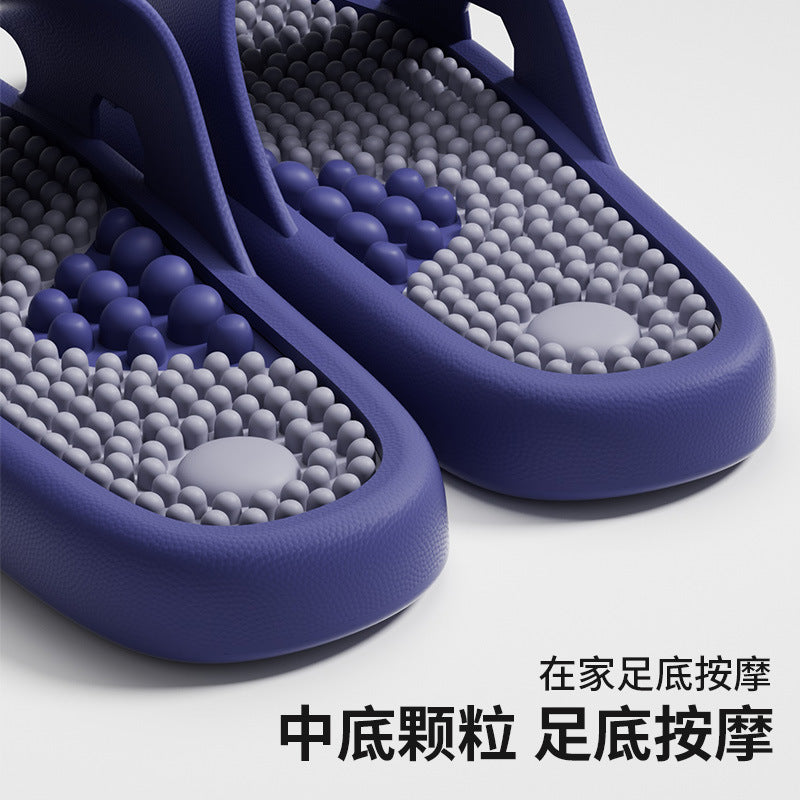 Men's Massage Slide Slippers with Non-Slip PVC Comfort Sole