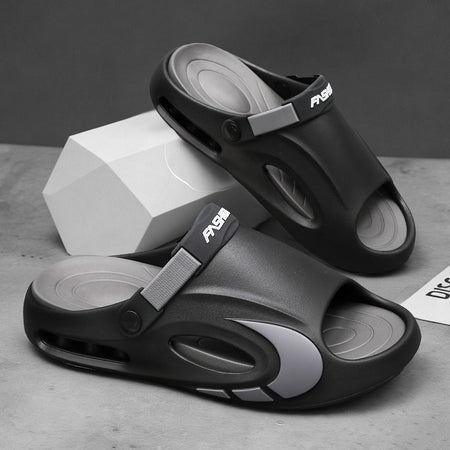 Men's charcoal gray EVA Thick Sole Sport Sandals with Anti-Slip Comfort