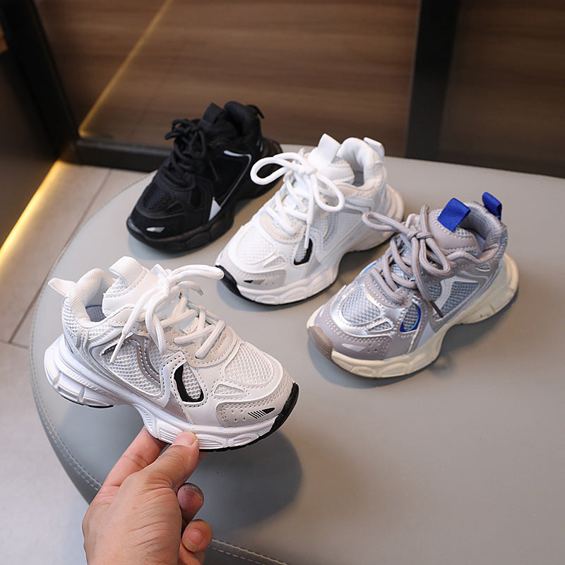 Kids Mesh Breathable Sneakers Velcro Running Shoes Unisex