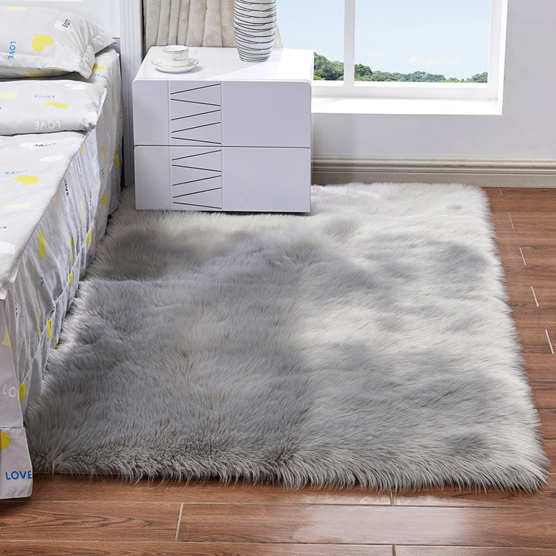 Faux Fur Plush Bedroom Carpet Stain Resistant Living Room Rug
