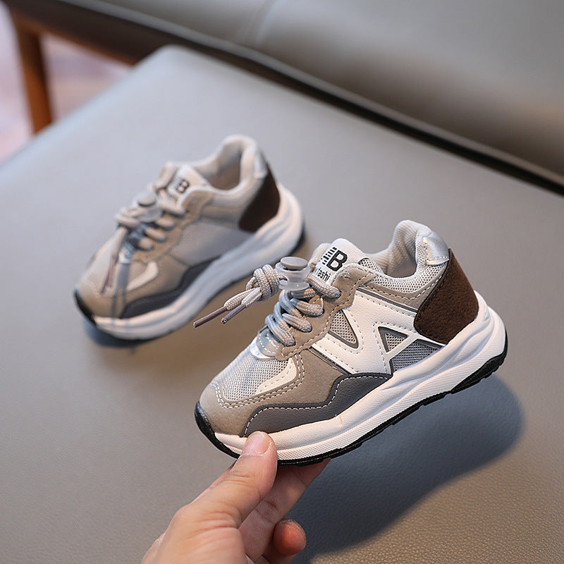 Kids Mesh Breathable Running Shoes Buckle Sneakers Unisex