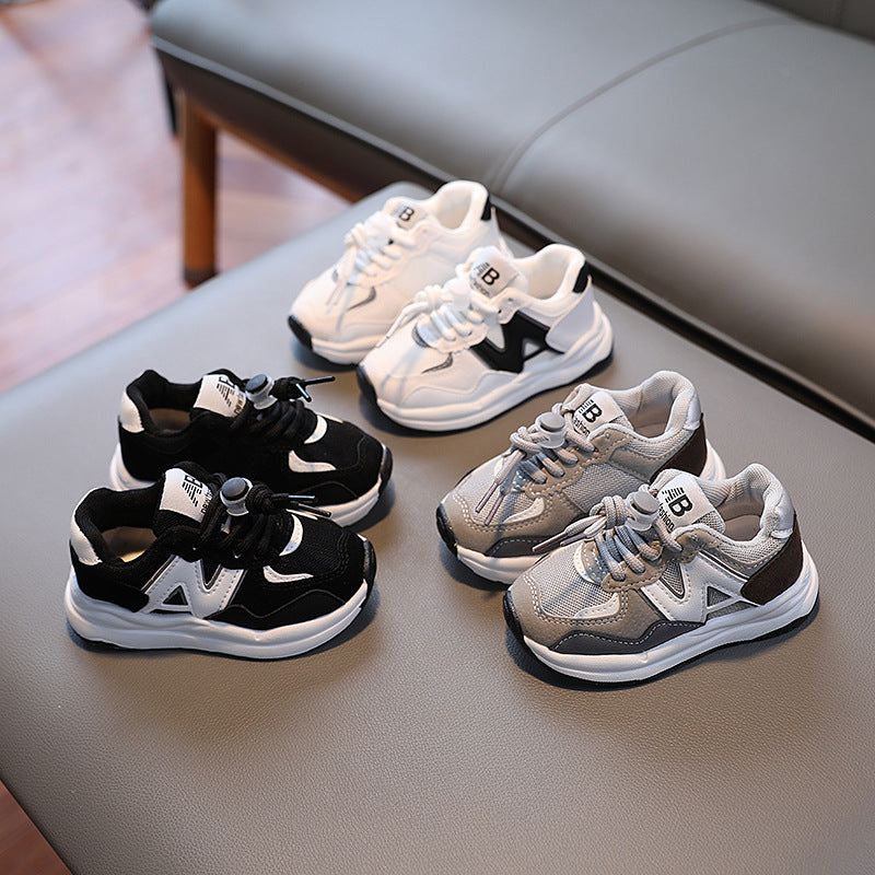 Kids Mesh Breathable Running Shoes Buckle Sneakers Unisex