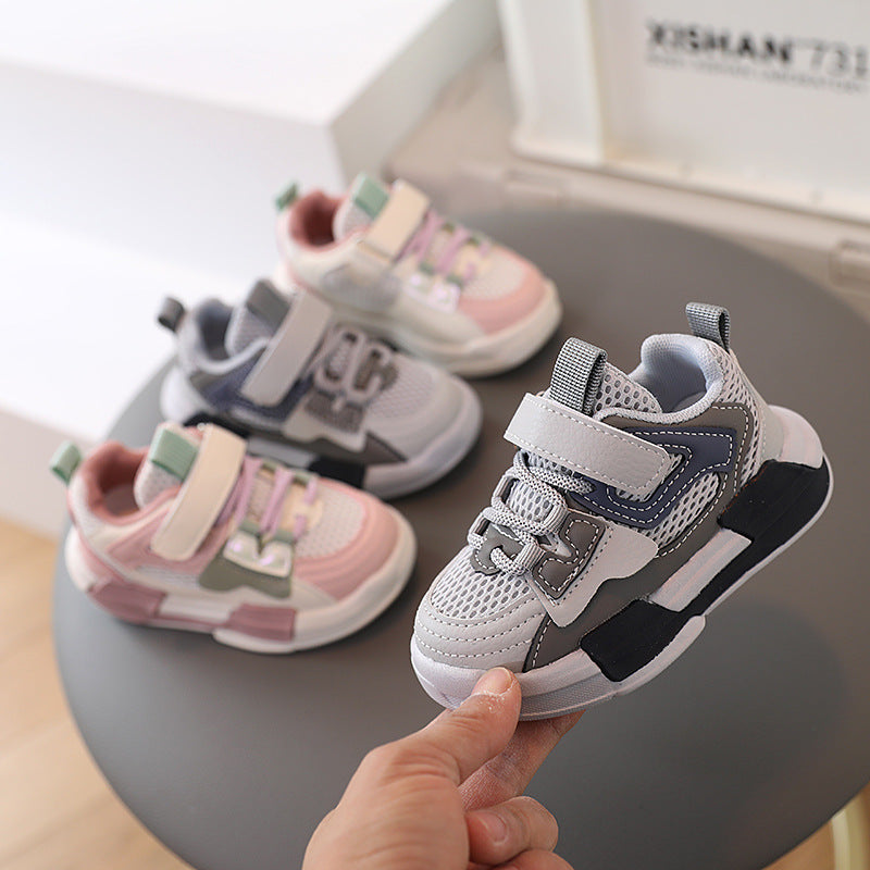 Kids Lightweight Mesh Sneakers Breathable Velcro Sport Shoes