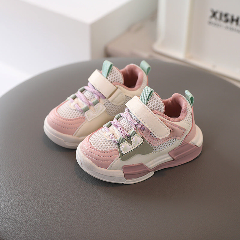 Kids Lightweight Mesh Sneakers Breathable Velcro Sport Shoes
