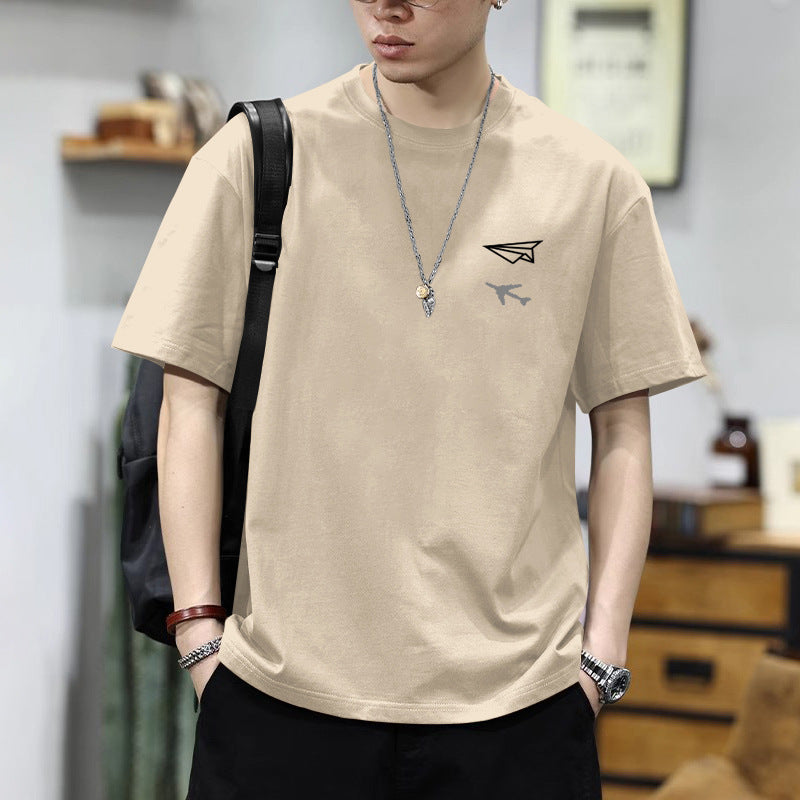 Men's Heavyweight Cotton Graphic T-Shirt with Relaxed Fit