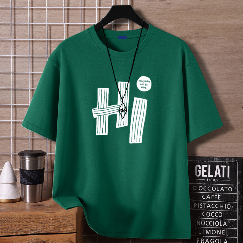 Men's Heavyweight Cotton Graphic T-Shirt with Relaxed Fit