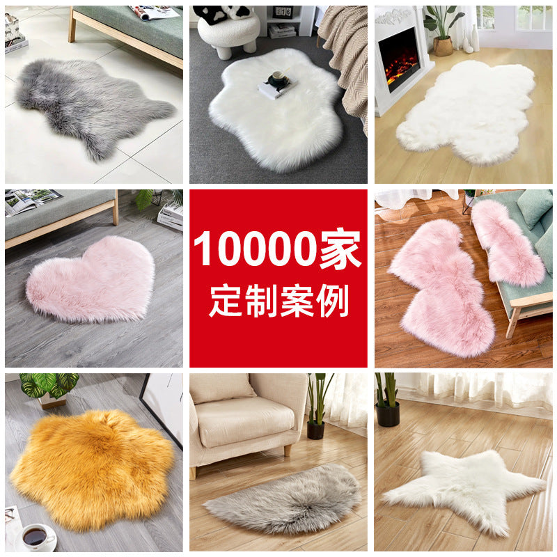 Soft Fluffy Long Hair Bedroom Carpet Bay Window Floor Mat