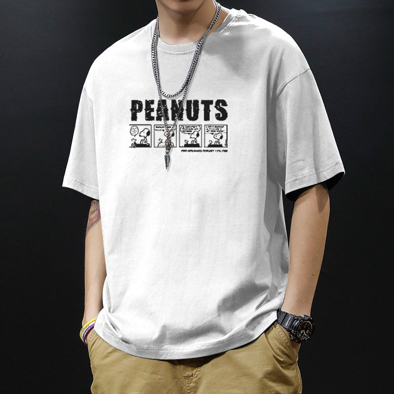Men's Pure Cotton Oversized T-Shirt with Geometric Print