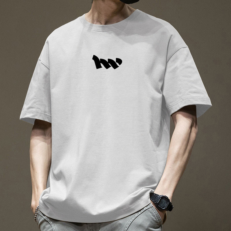 Men's Pure Cotton Graphic T-Shirt with Relaxed Oversized Fit