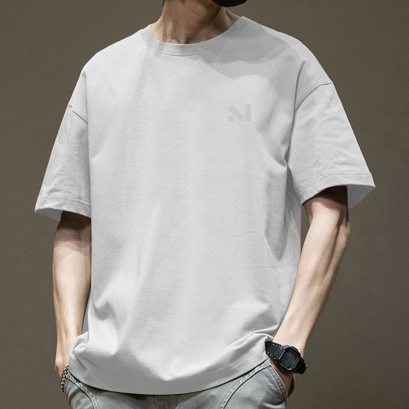 Men's Heavyweight Cotton Graphic T-Shirt with Relaxed Fit