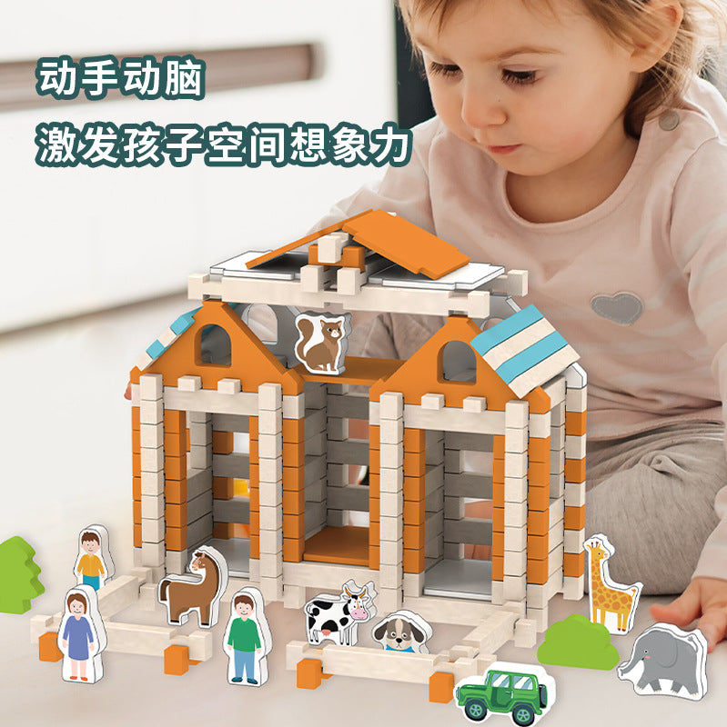 Wooden Luban Mortise Tenon Building Blocks Architecture Toy