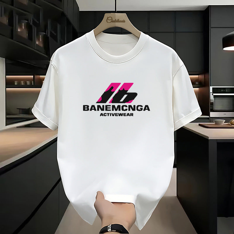 Men's Heavyweight Cotton Graphic T-Shirt with Relaxed Oversized Fit