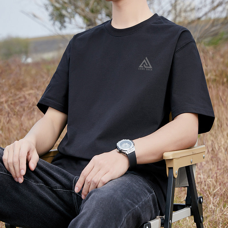 Men's Heavyweight Cotton Graphic T-Shirt with Drop Shoulder Fit