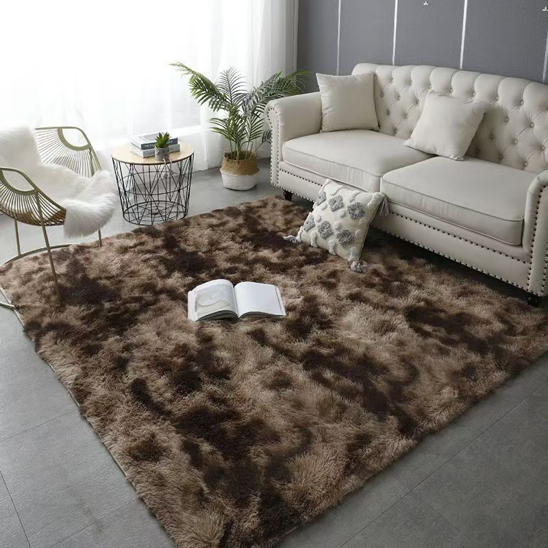 Tie Dye Silk Wool Bedroom Carpet Vacuum Sealed Living Room Rug in green, 200x300cm