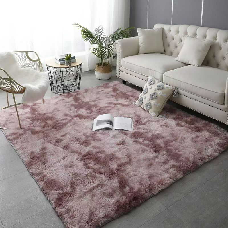 Tie Dye Silk Wool Bedroom Carpet Vacuum Sealed Living Room Rug