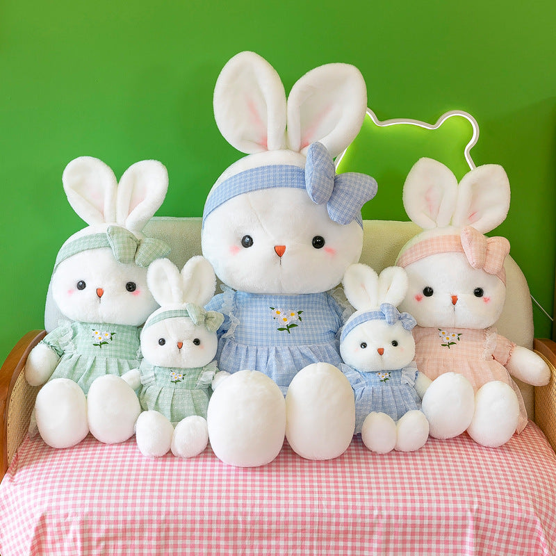 Cute Flower Dress Rabbit Plush Doll Soft Stuffed Toy Gift