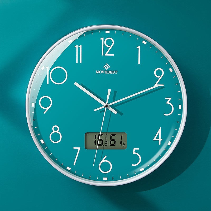 Nordic Style 12 Inch Silent Quartz Living Room Wall Clock in white, 12inch