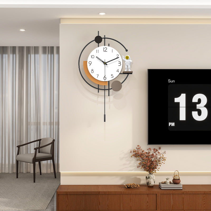 Modern Minimalist Silent Wall Clock No Drill Living Room Decor