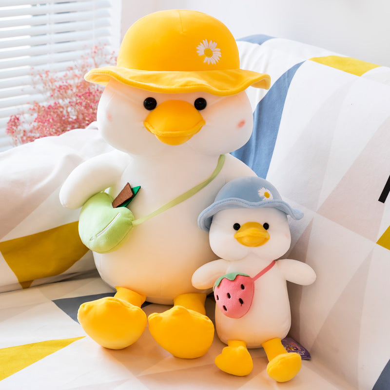 Cute Backpack Duck Plush Doll Soft Stuffed Toy Gift