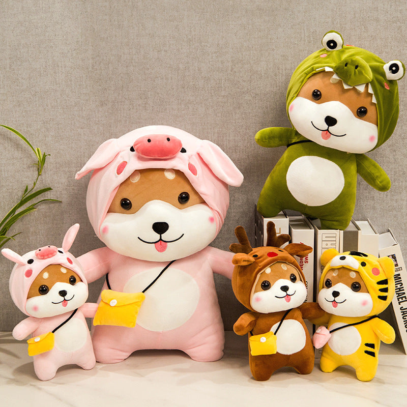 Cute Shiba Inu Plush Doll Soft Stuffed Sleeping Pillow Toy