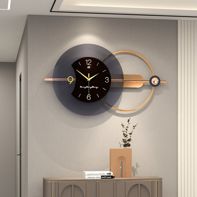 Minimalist Light Luxury Silent Wall Clock Living Room Decor