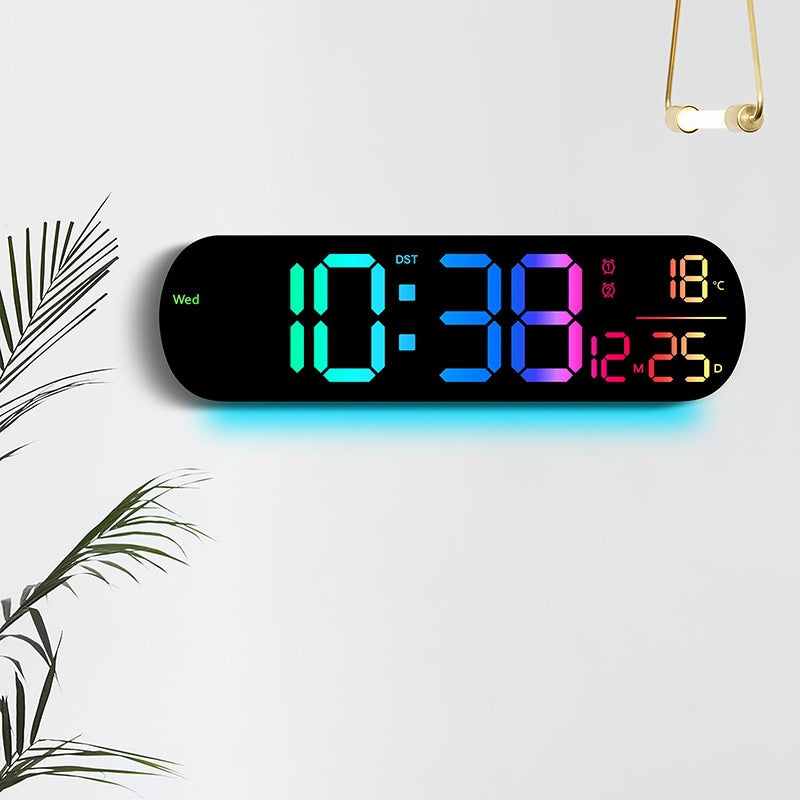 Creative RGB Color Changing LED Large Screen Digital Clock