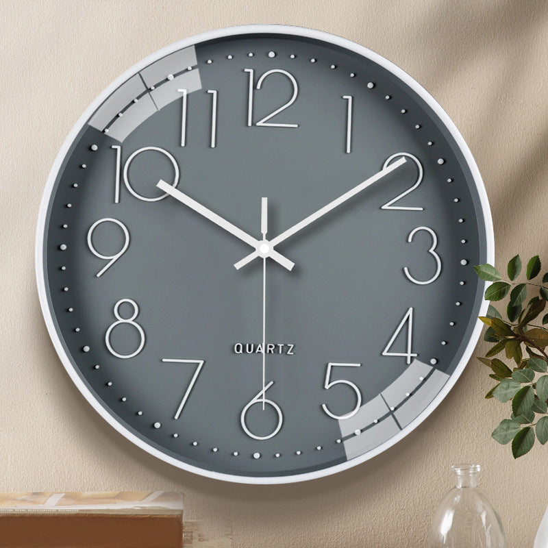 Premium 12-Inch Simple Round Wall Clock for Home Decor in 12 inches