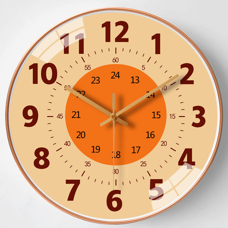 8-Inch Creative Cartoon Early Education Silent Wall Clock