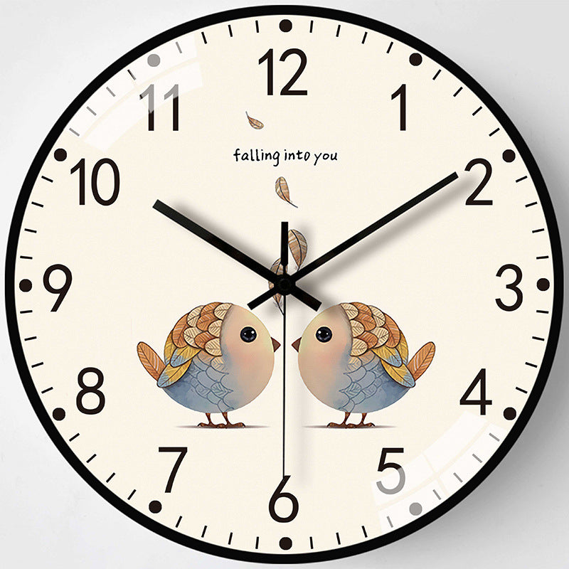Modern 8-Inch Creative Minimalist Silent Quartz Wall Clock in black, 8 inches
