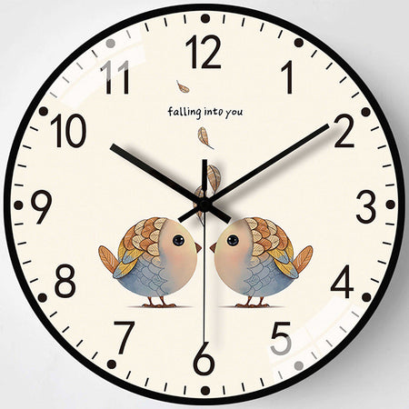 Modern 8-Inch Creative Minimalist Silent Quartz Wall Clock in black, 8 inches