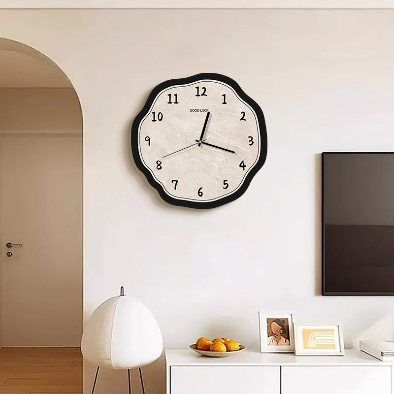 Retro Flower Shape Creative No-Drill Wall Clock