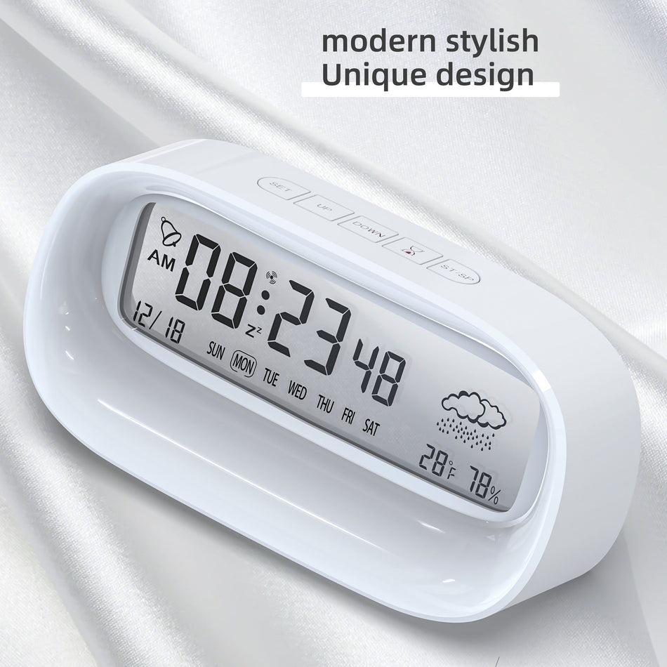 Transparent Luminous Desktop Digital Alarm Clock with Timer