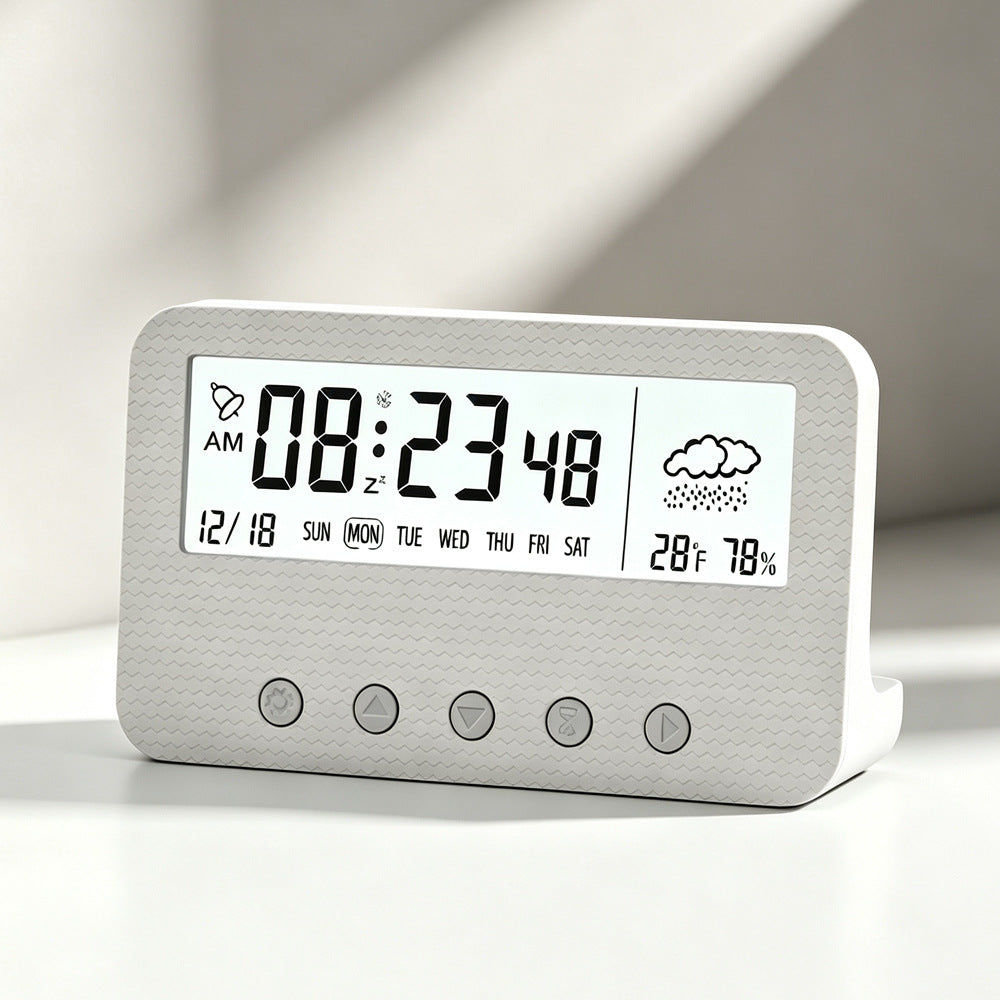 Student Luminous Silent Desktop Digital Alarm Clock with Timer in light pink