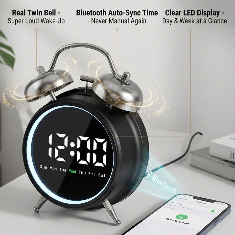 Junior High Student Bluetooth LED Digital Desktop Alarm Clock