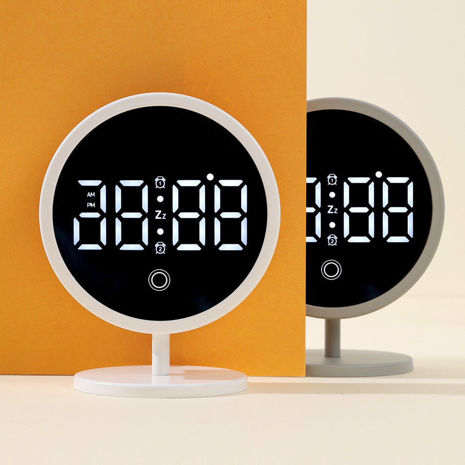 Ultra-Thin LED Digital Desktop Alarm Clock with Memory Function in black