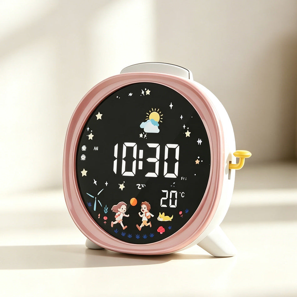 Smart LED Large-Screen Desktop Digital Alarm Clock with