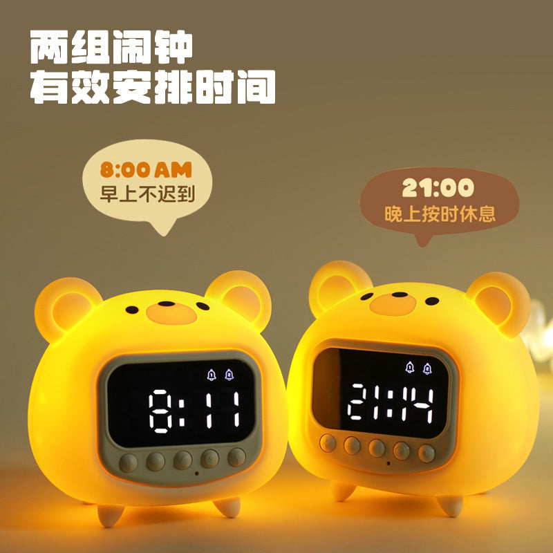 Cute Cartoon Children's Rechargeable Digital Alarm Clock