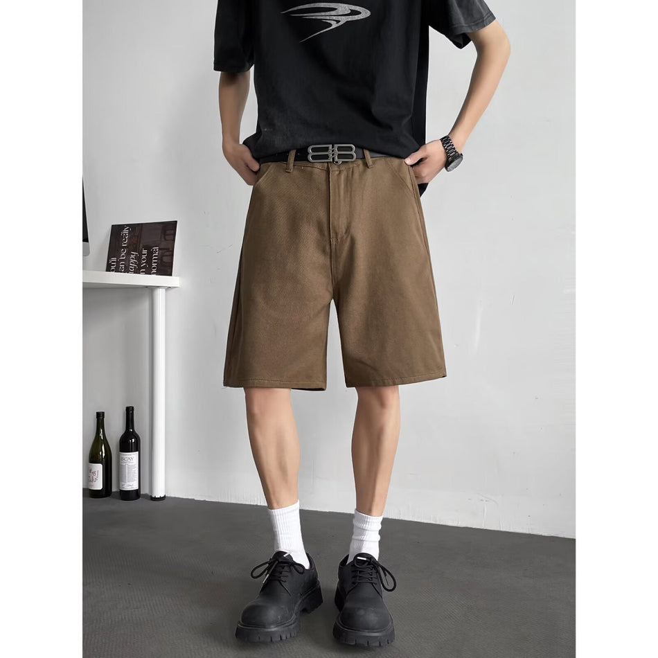Men's brown Relaxed Fit Denim Shorts - Casual Cotton Summer Essential