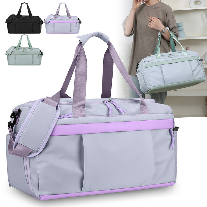 Large-Capacity Travel & Fitness Bag with Shoe Compartment