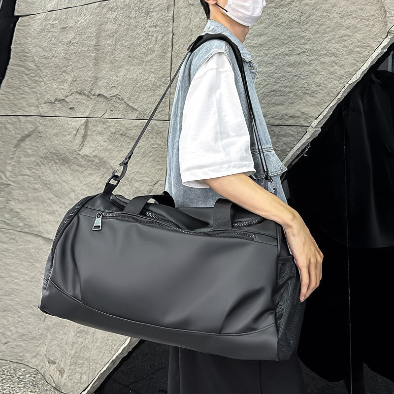 High-End Large-Capacity Waterproof Leather Travel & Fitness Bag