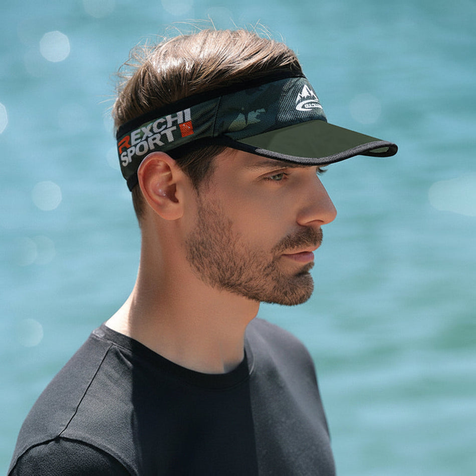 Men's blue UV Protection Sports Visor Breathable Adjustable Sun Hat