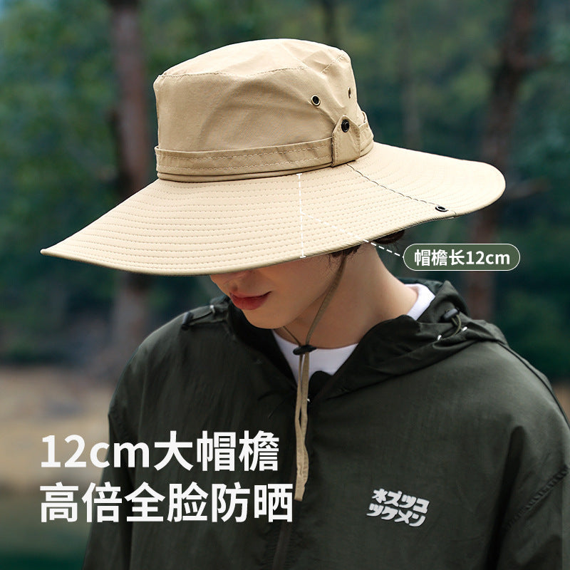 Unisex Wide Brim Bucket Hat Quick-Dry UV Protection Sun Hat