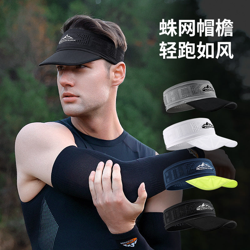 Men's Sports Visor Hat Breathable Adjustable Sun Protection Cap