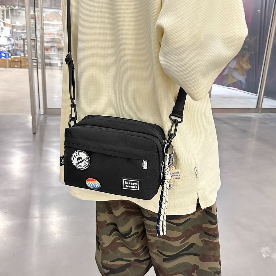 Premium Khaki Canvas Mini Crossbody Phone Bag