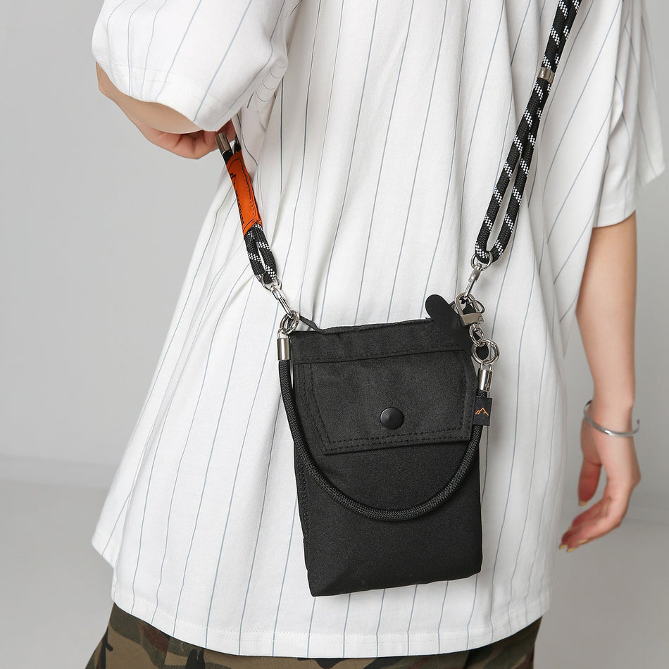 Japanese Style Minimalist Nylon Messenger and Phone Bag