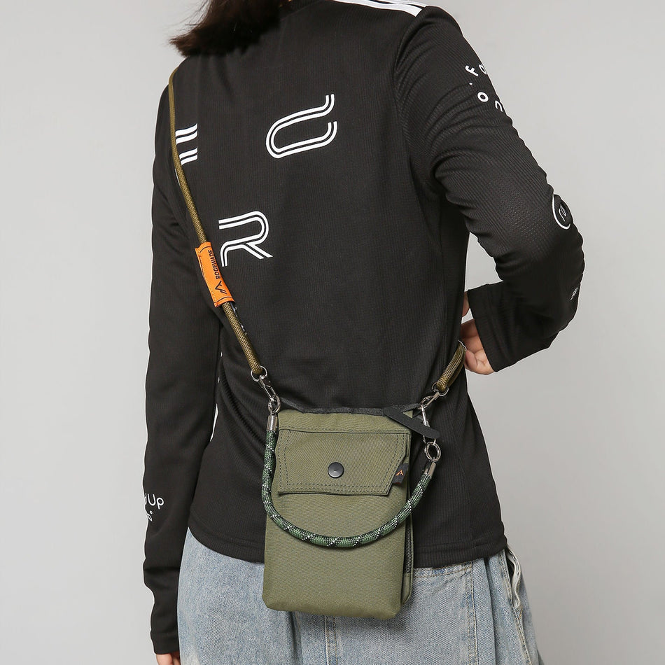 Japanese Style Minimalist Nylon Messenger and Phone Bag
