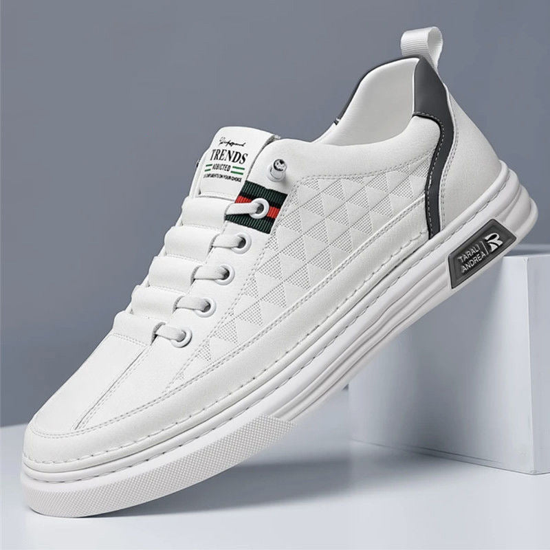 Men's Breathable White Casual Sneakers Lightweight Sports Shoes