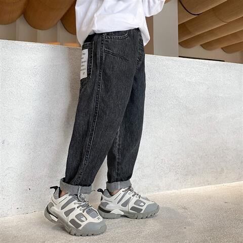 Boys Loose Fit Denim Jeans Casual Cotton Trousers