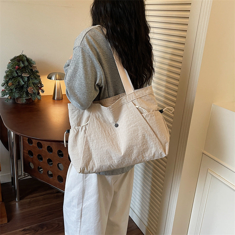 Women's Large Capacity Minimalist Nylon Commuter Tote Bag